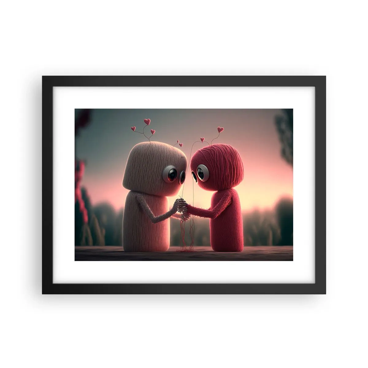 Affisch i svart ram - Alla får lov att älska - 40x30 cm