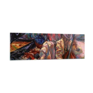 Glastavla - Bild på glas - I en rytm - 160x50 cm
