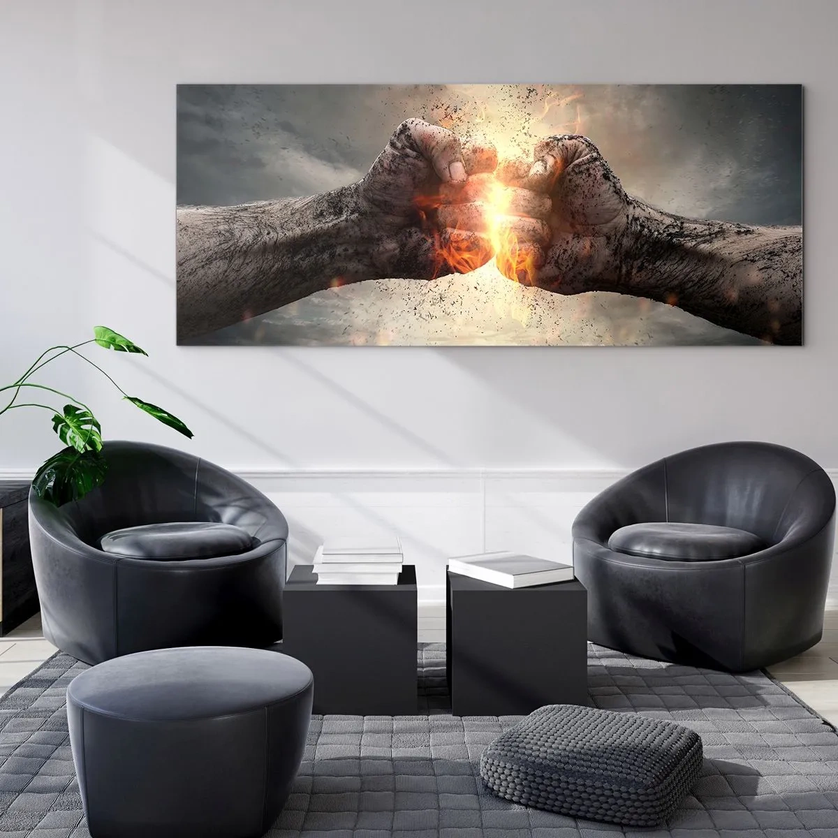 Glastavla - Bild på glas - Stå upp och kämpa - 120x50 cm