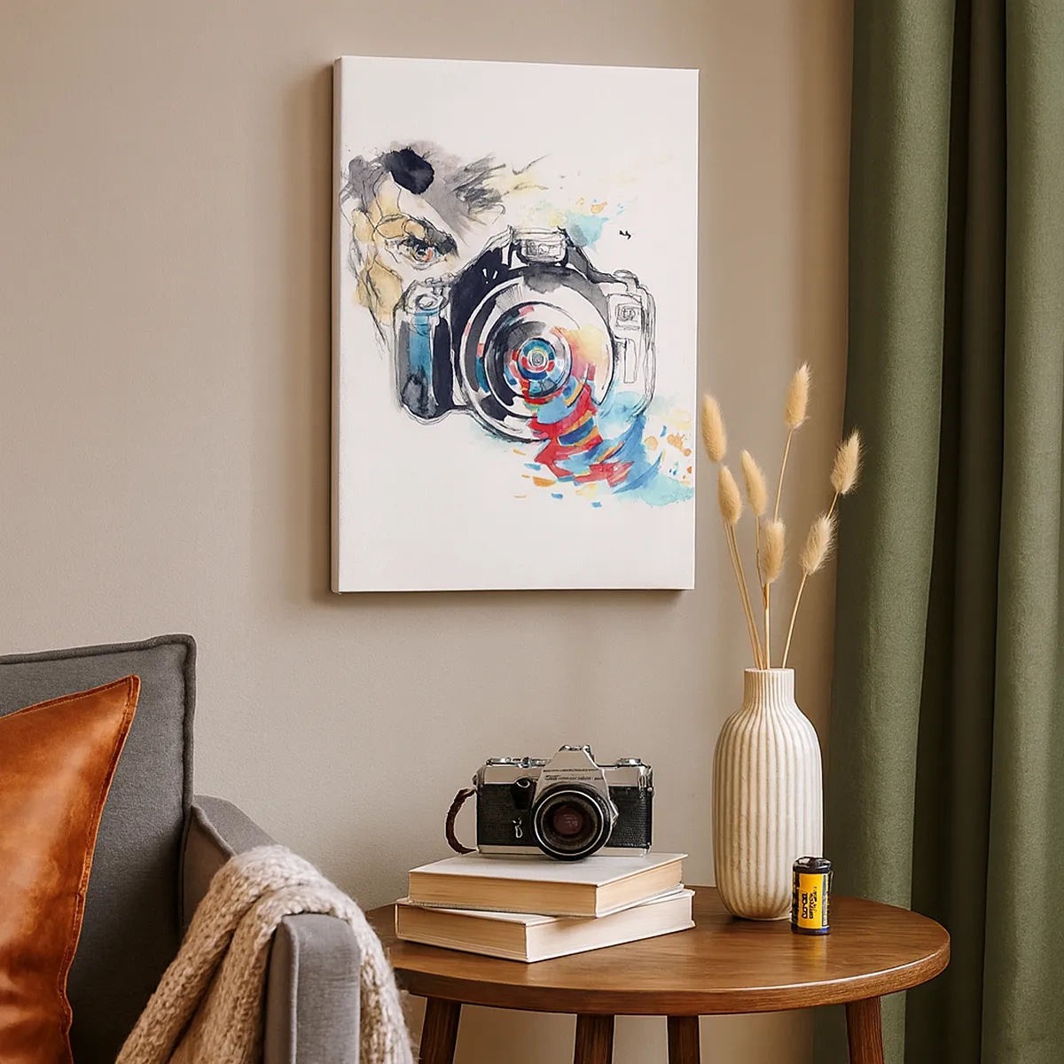 Canvastavla - Bild på duk - I objektivets öga - 50x70 cm