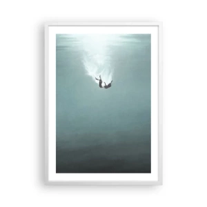 Affisch i vit ram - I havets famn - 50x70 cm