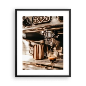 Affisch i svart ram - Kaffets glans - 40x50 cm