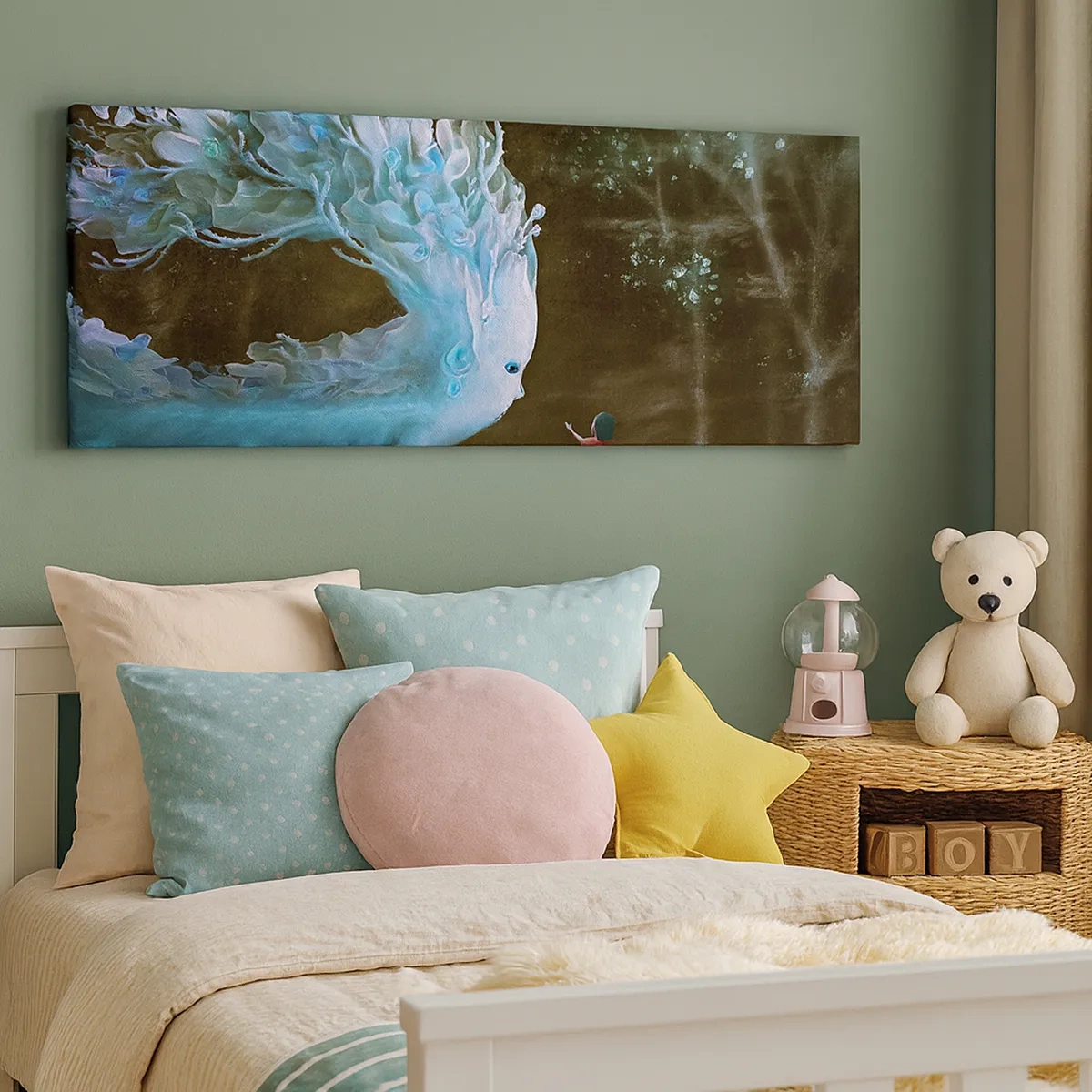 Canvastavla - Bild på duk - Fantastiskt möte - 30x30 cm