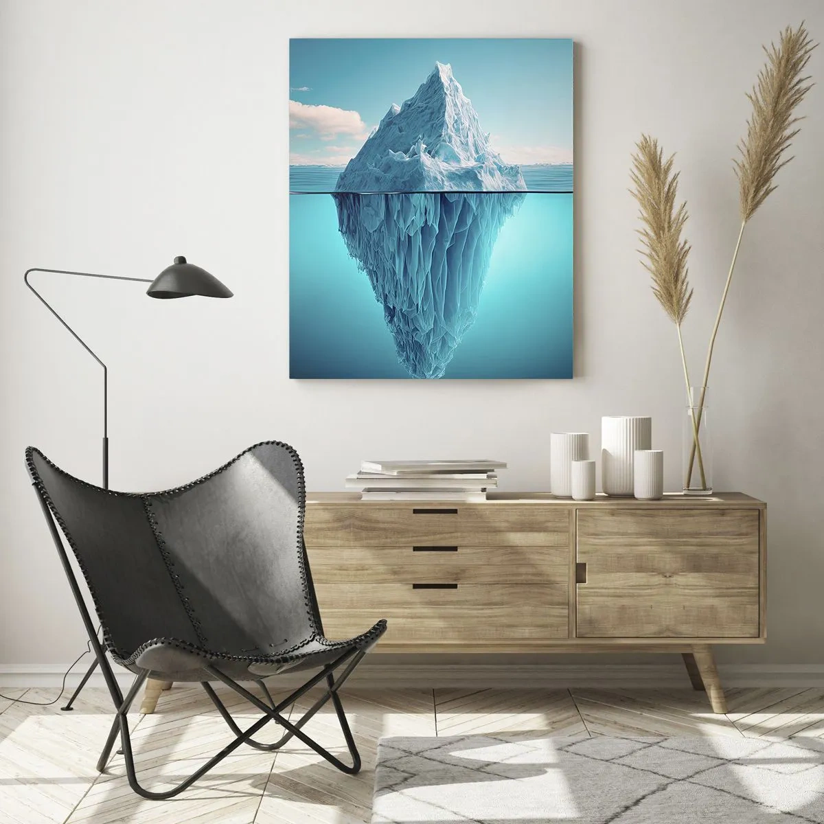 Glastavla - Bild på glas - Isdrottning - 50x70 cm