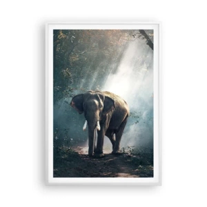 Affisch i vit ram - Lugn promenad - 70x100 cm