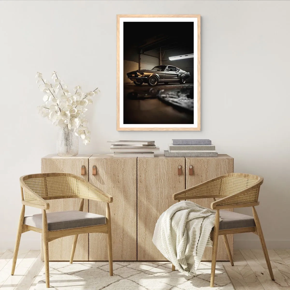 Affisch i ram av ljusek - Tillbaka till det förflutna - 50x70 cm