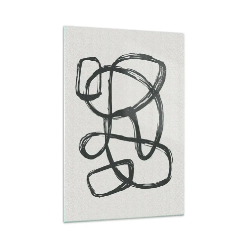 Glastavla - Bild på glas - Loopad abstraktion - 70x100 cm