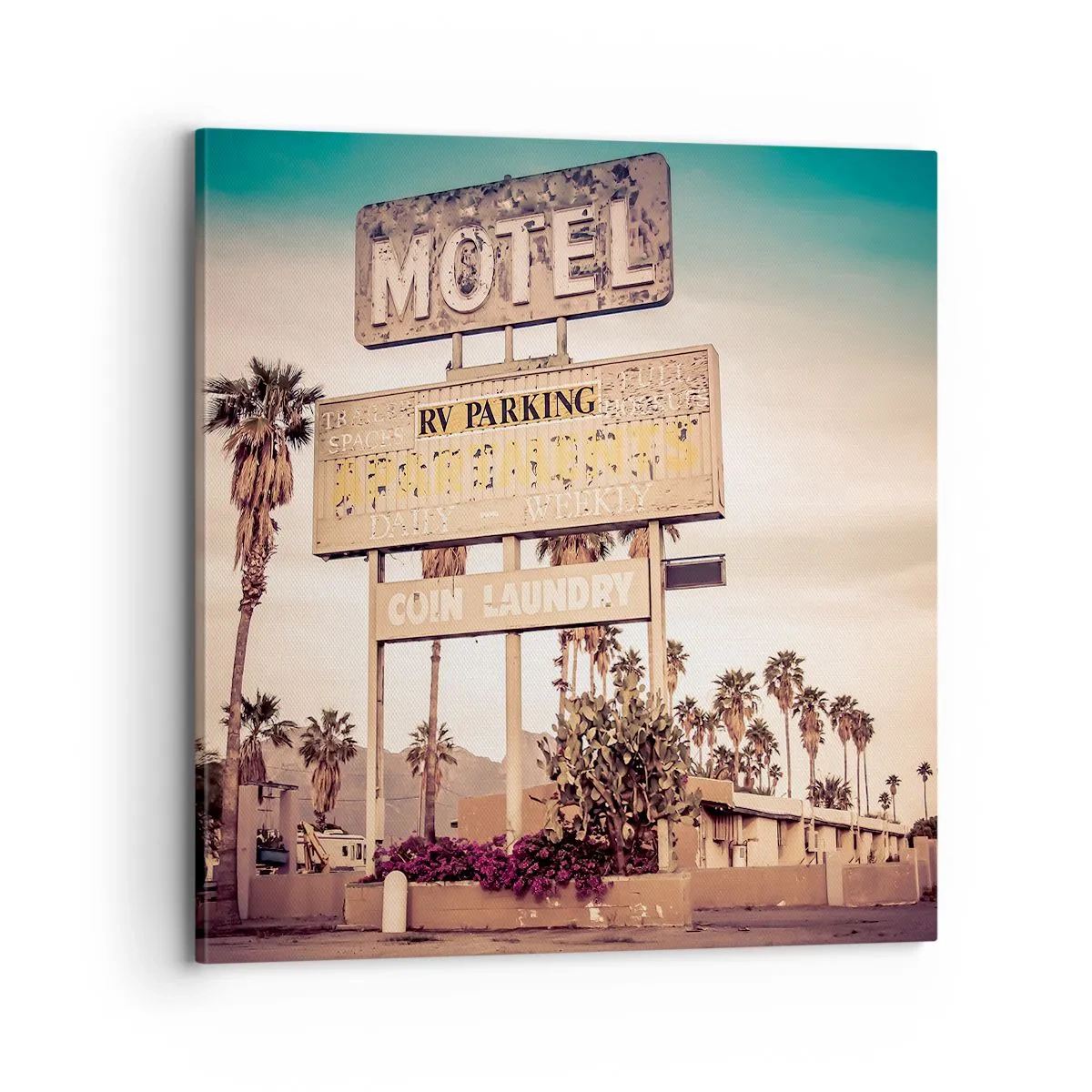 Canvastavla - Bild på duk - Här står tiden stilla - 70x70 cm