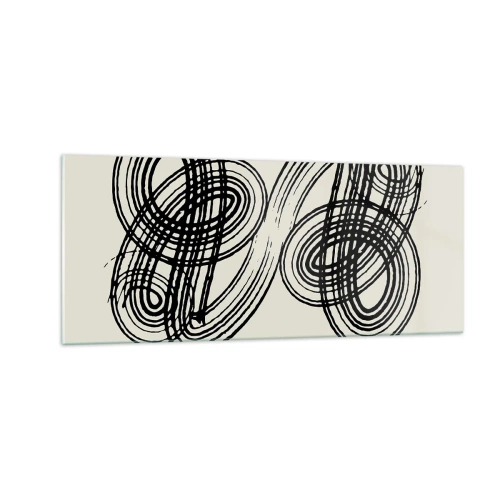 Glastavla - Bild på glas - Det kom ut spontant - 100x40 cm