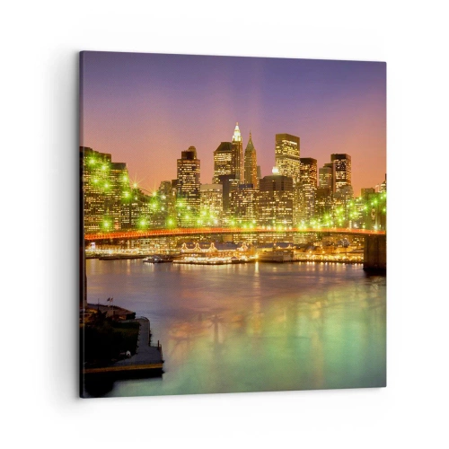 Canvastavla - Bild på duk - Ljuset slocknar aldrig här - 50x50 cm