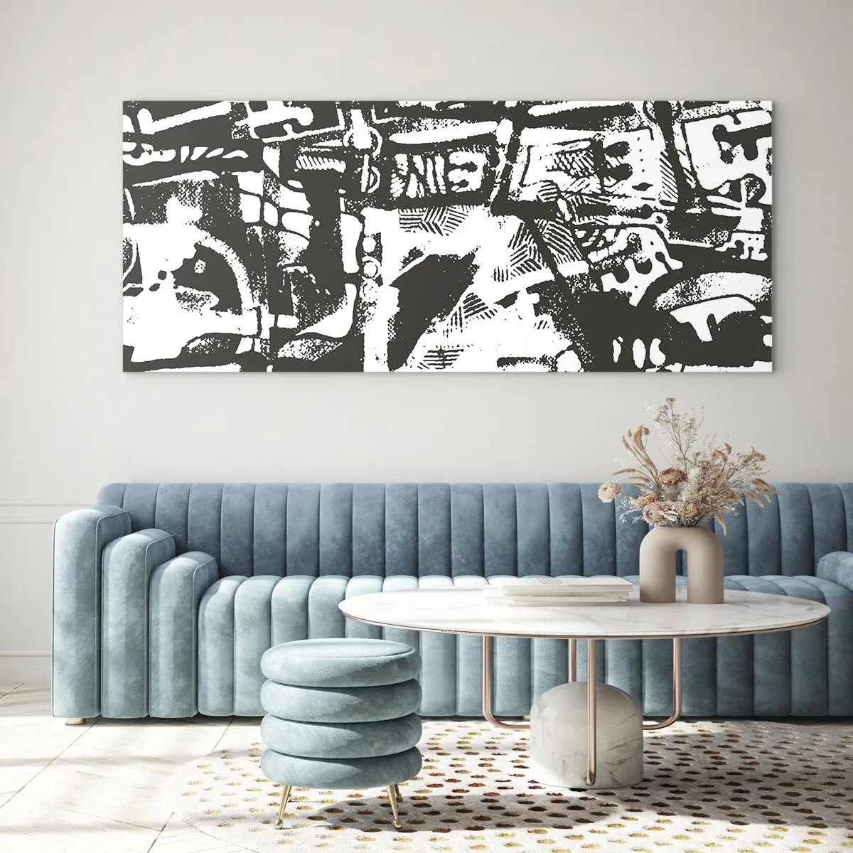 Glastavla - Bild på glas - Ordning eller kaos? - 120x50 cm