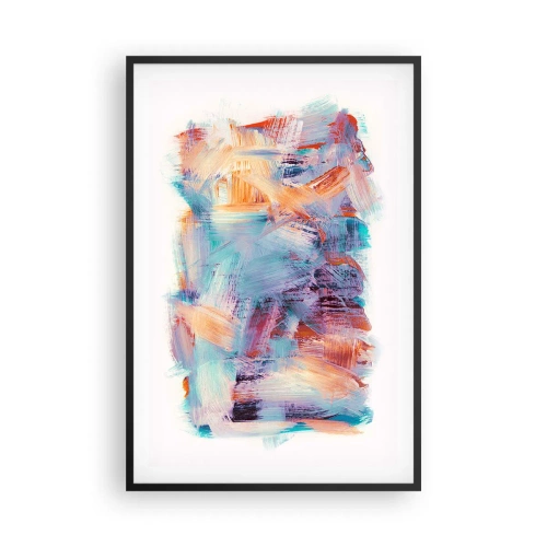 Affisch i svart ram - Färgglad röra - 61x91 cm