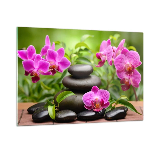 Glastavla - Bild på glas - Lugnets pyramid - 120x80 cm