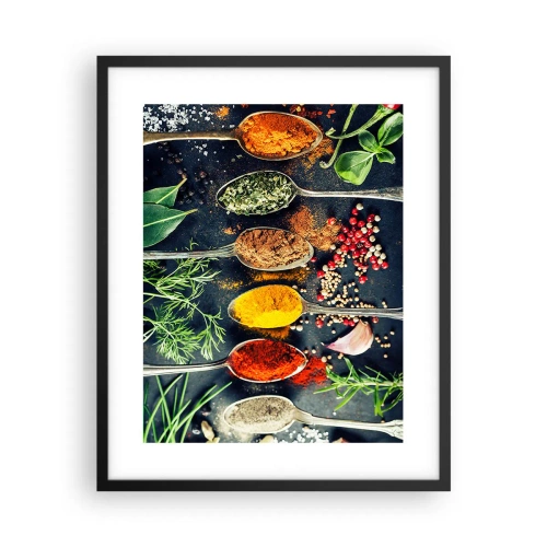 Affisch i svart ram - Kulinarisk magi - 40x50 cm