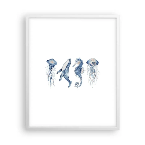 Affisch i vit ram - Havets under - 40x50 cm