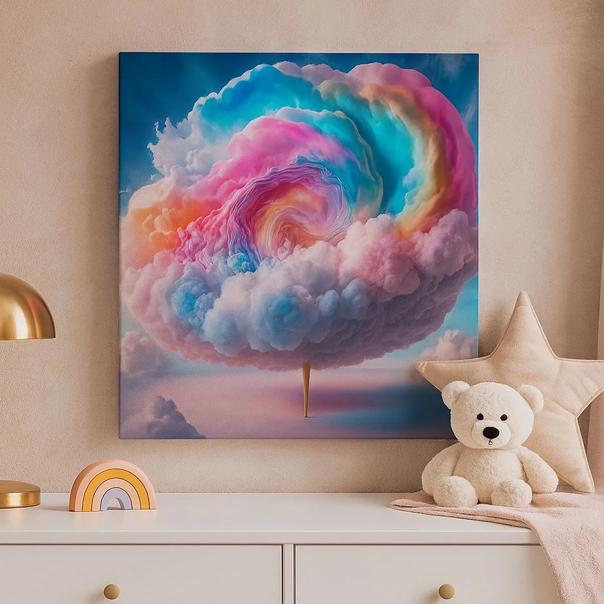 Canvastavla - Bild på duk - En dröm om en nöjespark - 30x30 cm