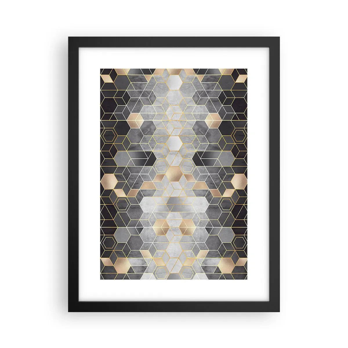 Affisch i svart ram - Diamantkomposition - 30x40 cm