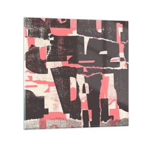Glastavla - Bild på glas - Allt liv och rörelse - 30x30 cm