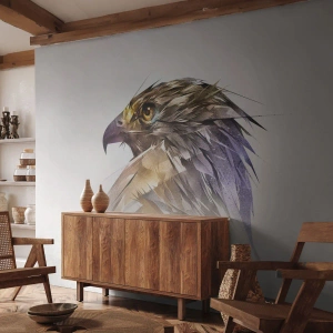 Fototapet Premium Canvas - En kämpes porträtt - Abstraktion, Örn, Fågel - 500x350 cm