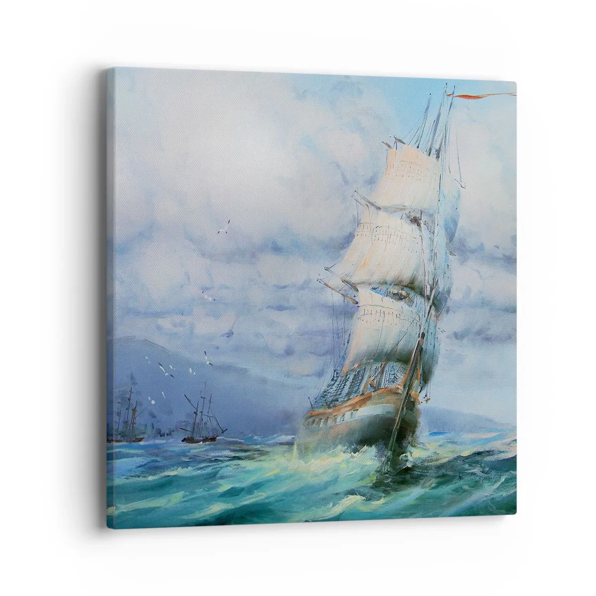 Canvastavla - Bild på duk - Goda vindar - 40x40 cm