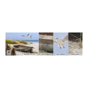 Provbit av fototapet Premium Canvas - Doppade i vinden - Landskap, Strand, Sanddyner - 100x30 cm