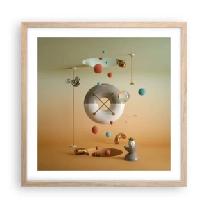 Affisch i ram av ljusek - Vad som helst kan hända - 50x50 cm