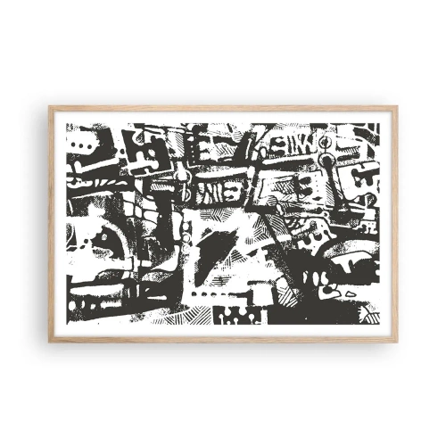 Affisch i ram av ljusek - Ordning eller kaos? - 91x61 cm