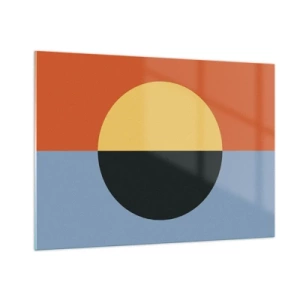 Glastavla - Bild på glas - Komposition av värme och kyla - 100x70 cm