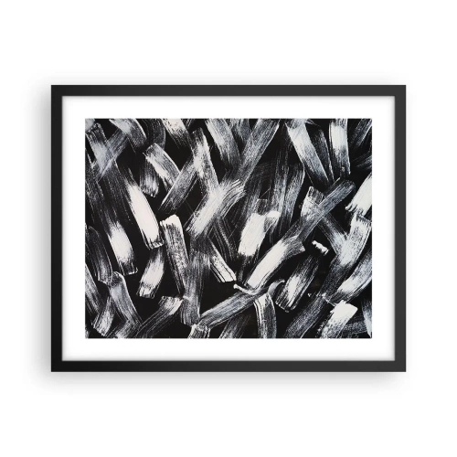 Affisch i svart ram - Abstraktion i industriell anda - 50x40 cm