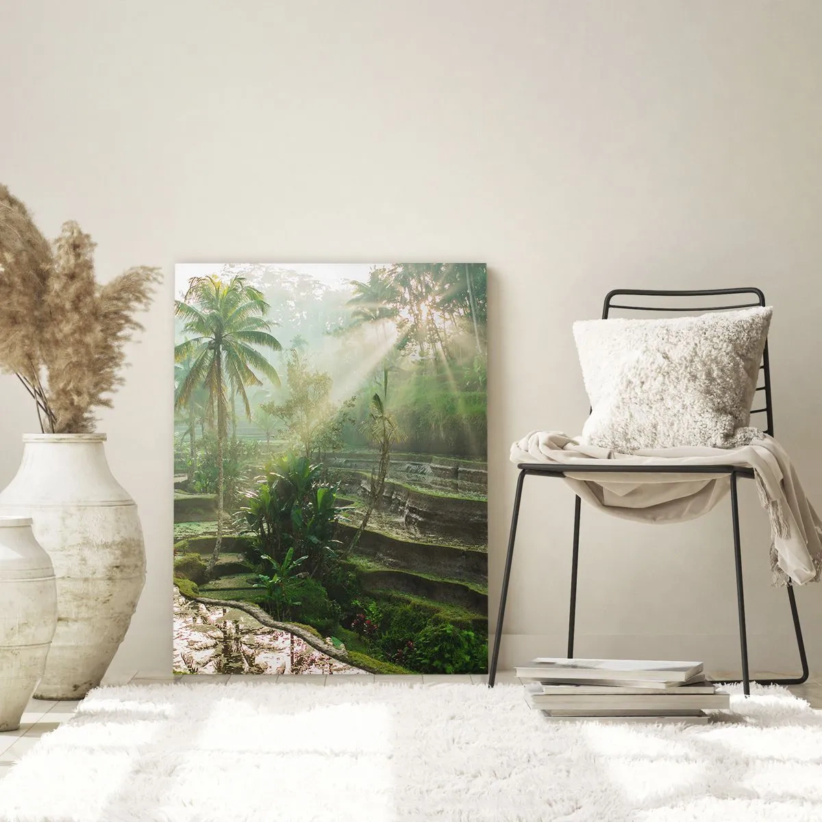 Glastavla - Bild på glas - Växa upp i solsken - 50x70 cm