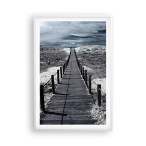 Affisch i vit ram - Precis vid kusten - 61x91 cm