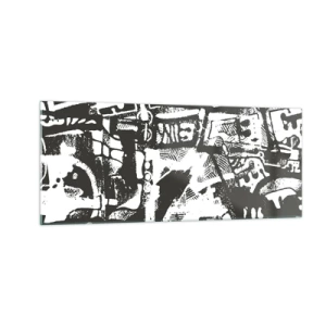 Glastavla - Bild på glas - Ordning eller kaos? - 100x40 cm