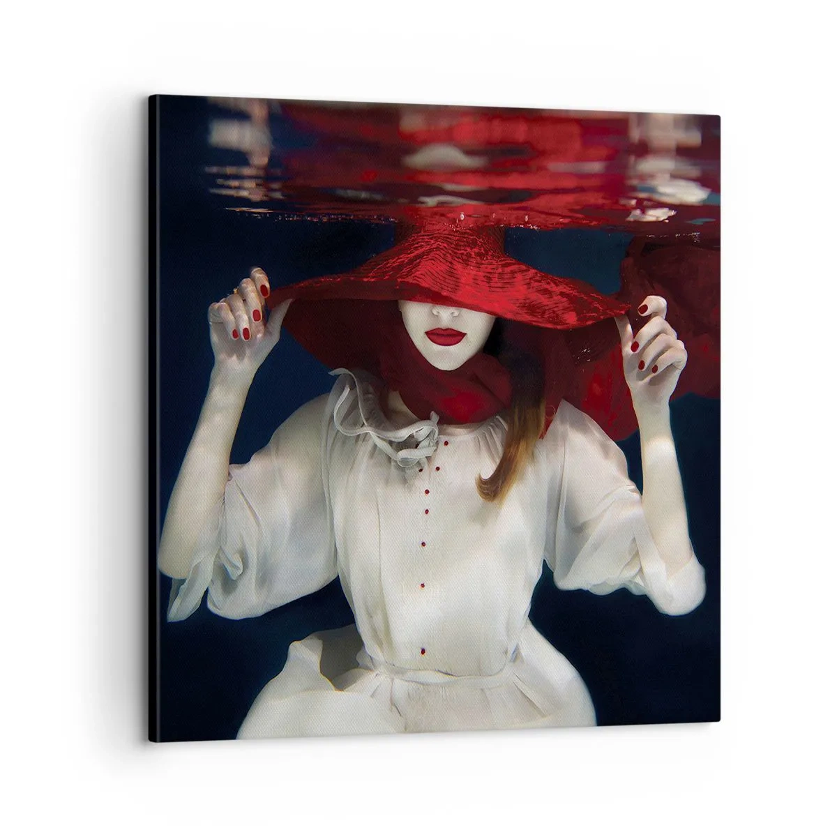 Canvastavla - Bild på duk - Konstig fru - 60x60 cm