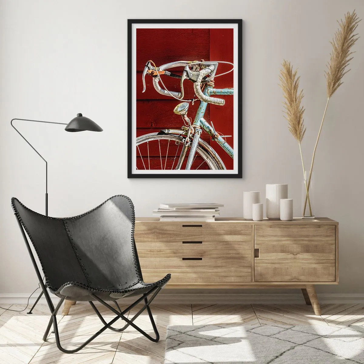Affisch i svart ram - Skapad för segrar - 50x70 cm