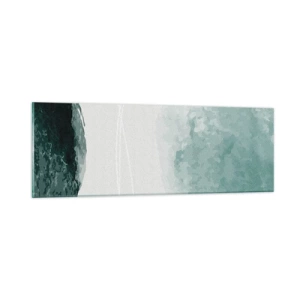 Glastavla - Bild på glas - Ett möte med dimma - 90x30 cm