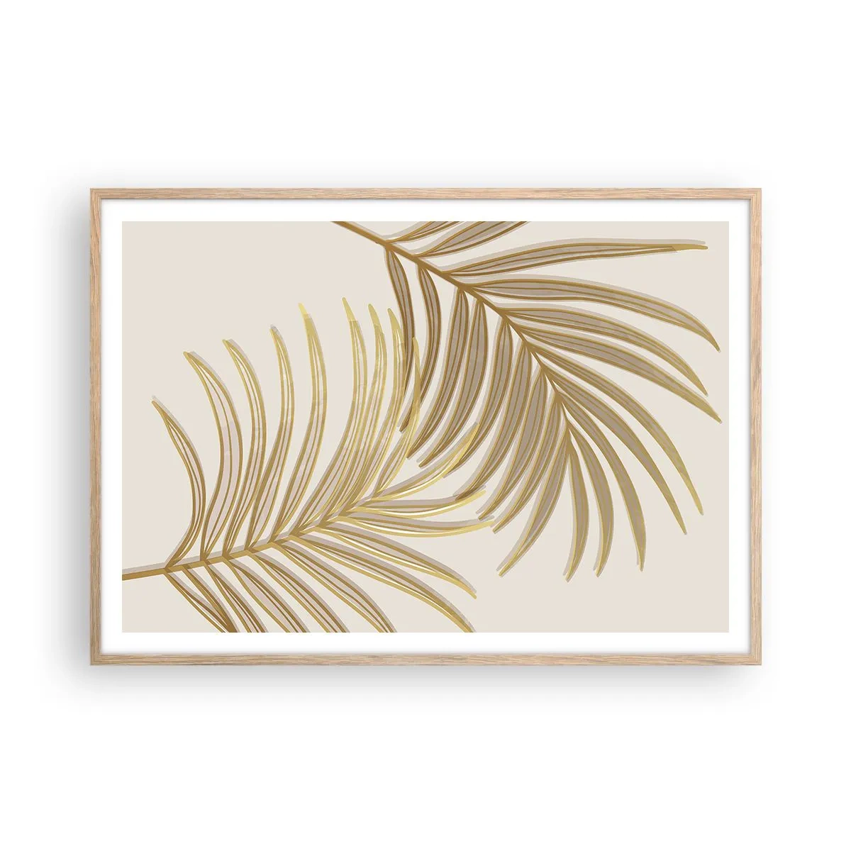 Affisch i ram av ljusek - Guldpalmen - 100x70 cm
