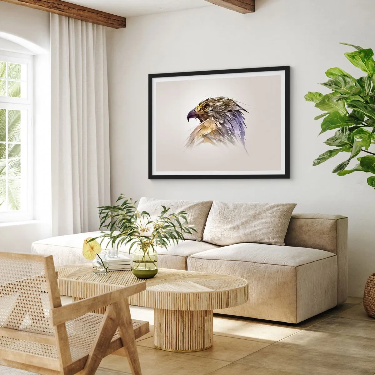 Affisch i svart ram - En kämpes porträtt - 70x50 cm