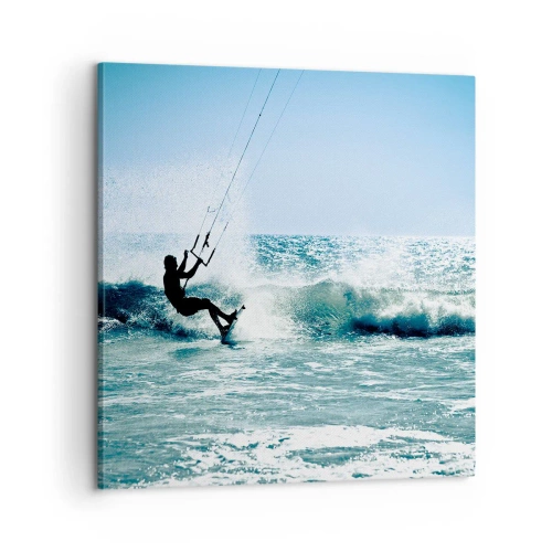 Canvastavla - Bild på duk - Ge upp för vinden - 60x60 cm