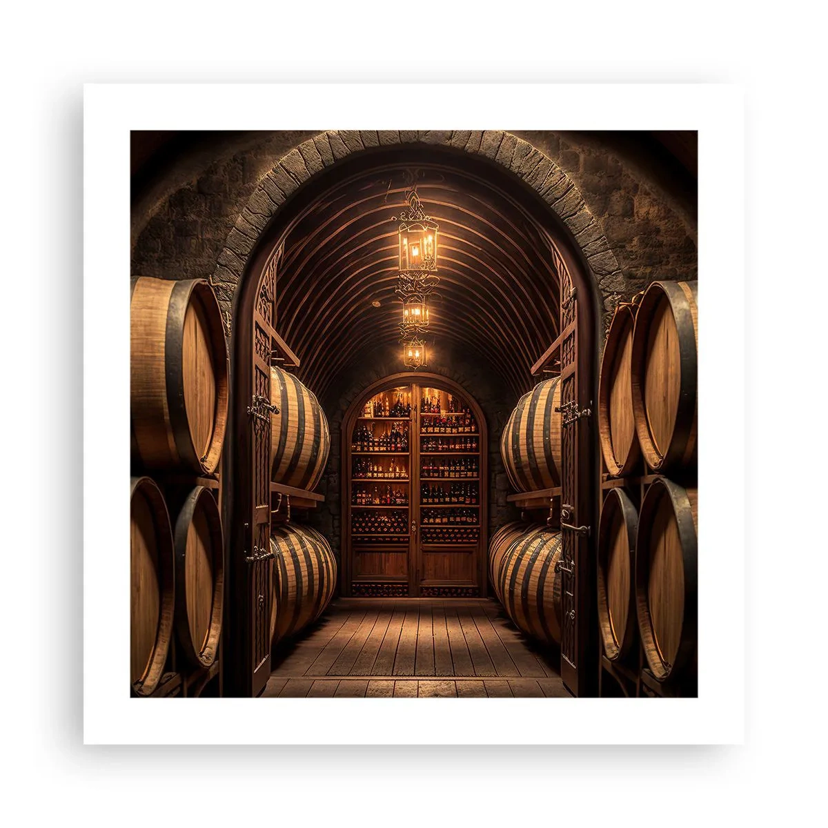 Affisch - Stämningsfull källare - 50x50 cm