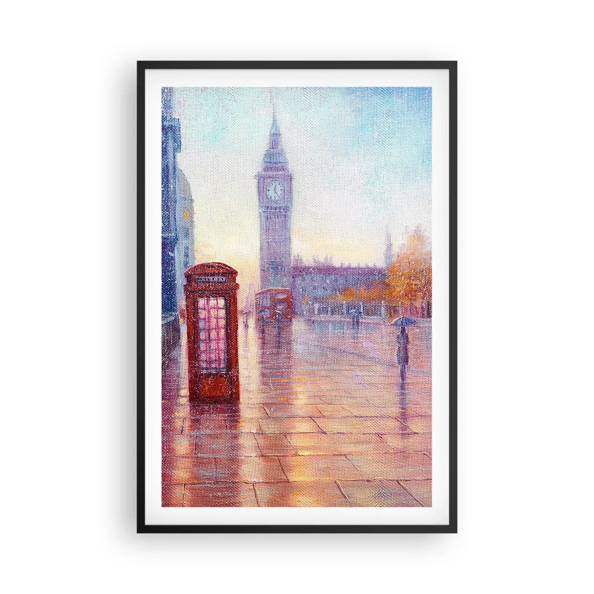 Affisch i svart ram - Höstdag i London - 61x91 cm