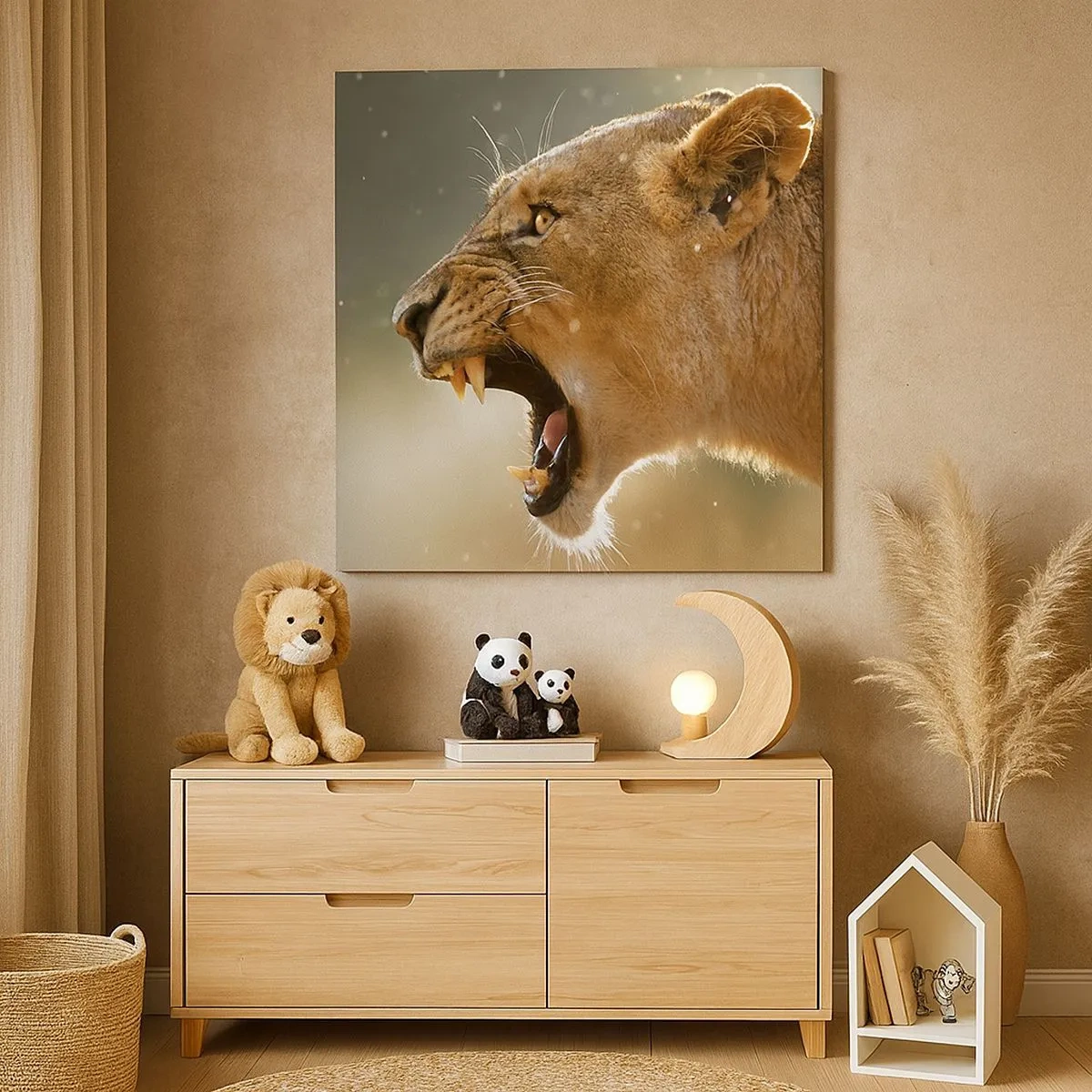 Canvastavla - Bild på duk - Försök att inte lyssna - 30x30 cm