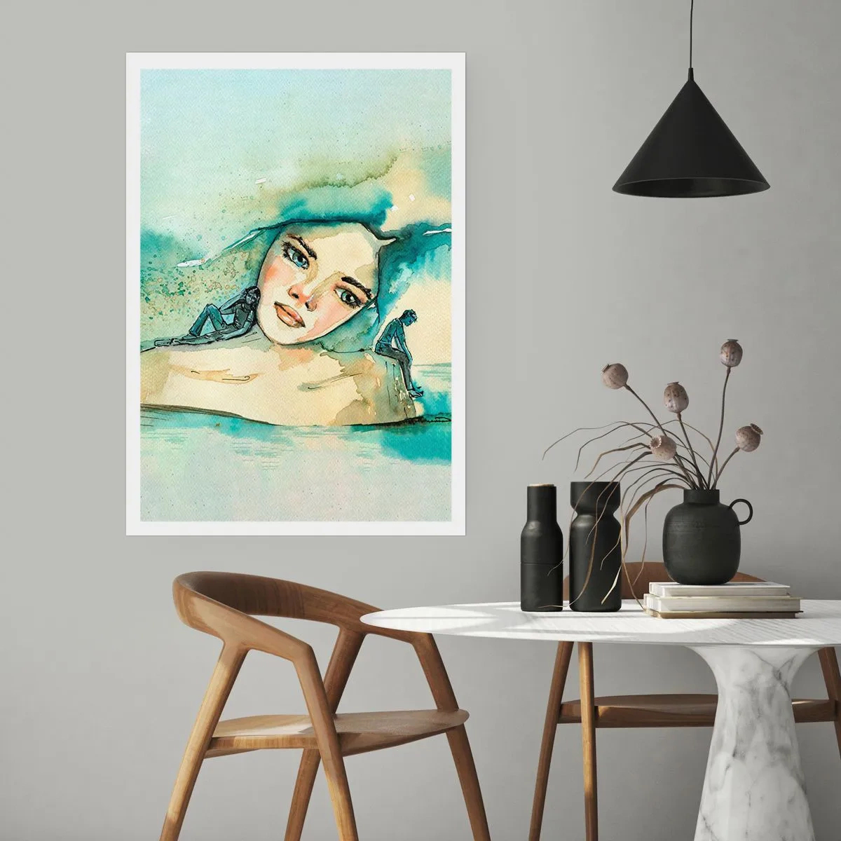 Affisch - Am I blue? - 50x70 cm