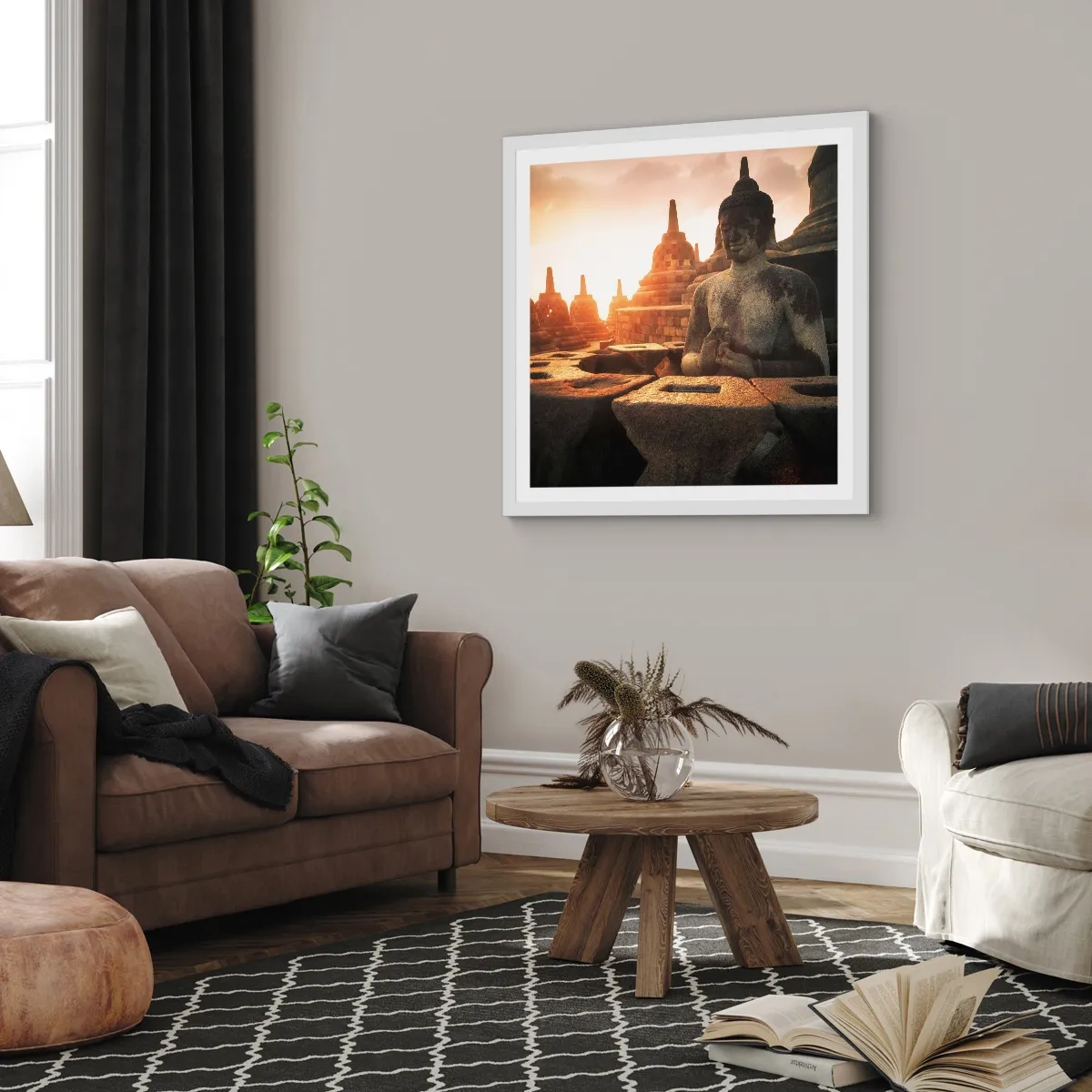 Affisch i vit ram - Stora visdomens väder - 30x30 cm