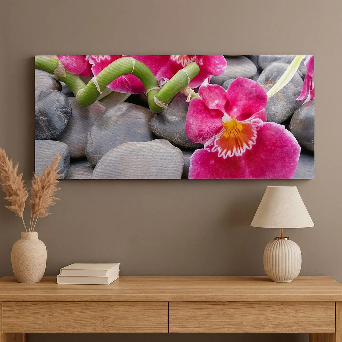 Canvastavla - Bild på duk - Kyla och glöd - 100x40 cm