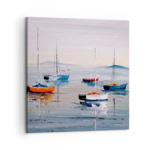 Canvastavla - Bild på duk - En välförtjänt vila - 60x60 cm