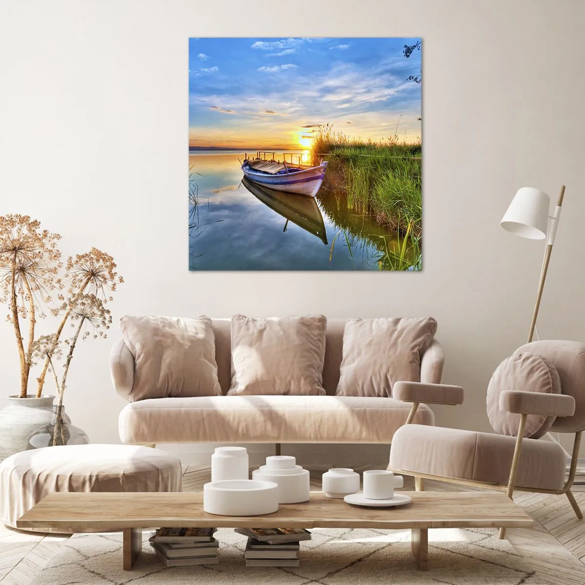 Canvastavla - Bild på duk - Uppfyllda drömmars vik - 30x30 cm