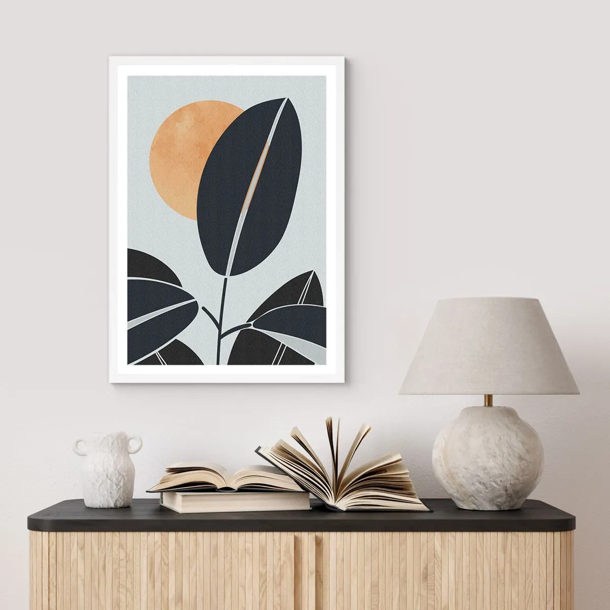 Affisch i vit ram - Het sommardag - 40x50 cm