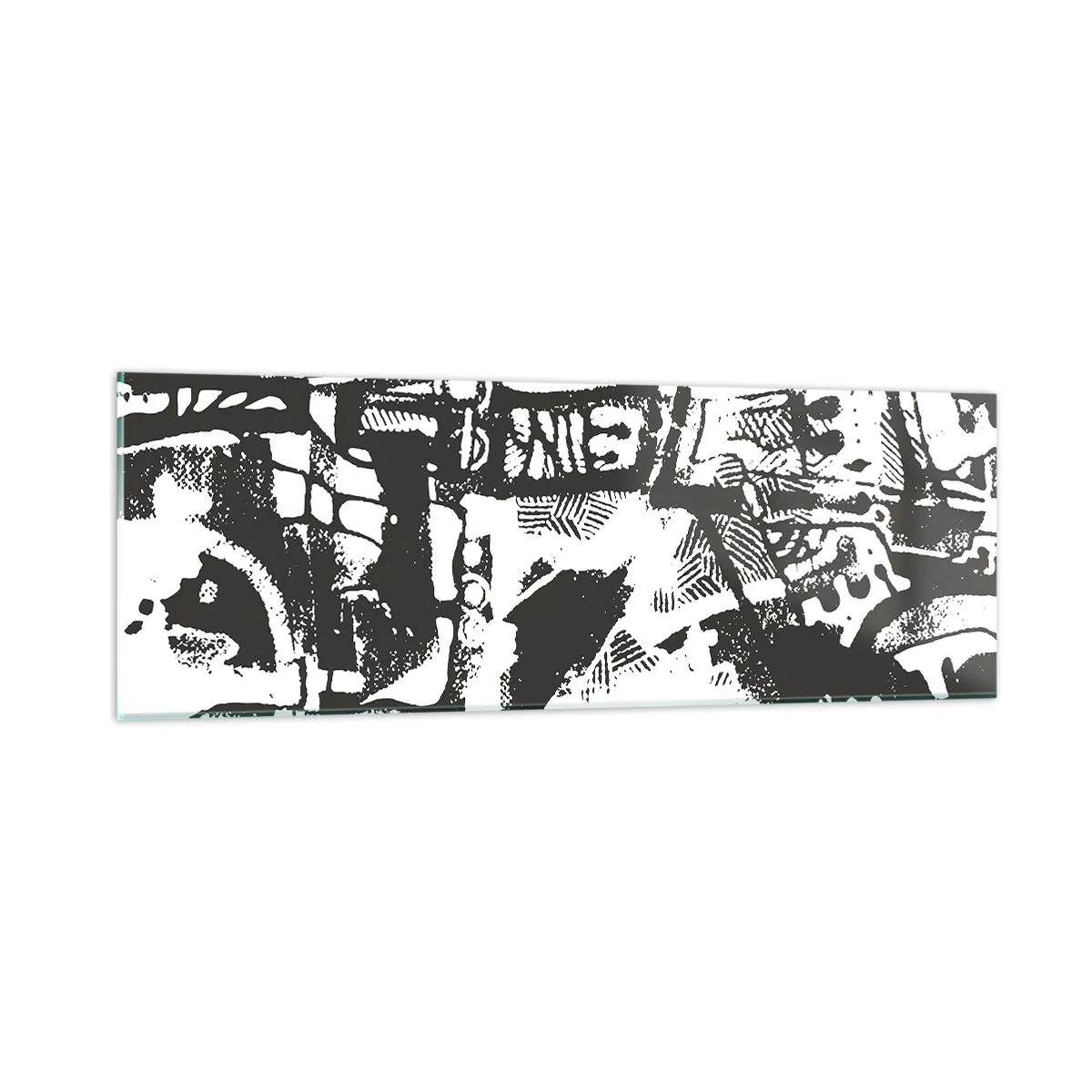 Glastavla - Bild på glas - Ordning eller kaos? - 90x30 cm