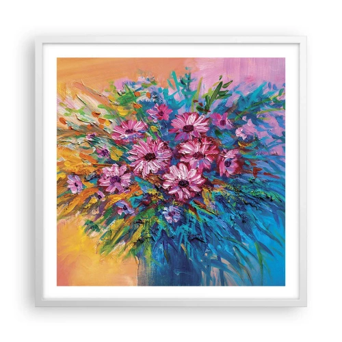 Affisch i vit ram - Livets energi - 60x60 cm