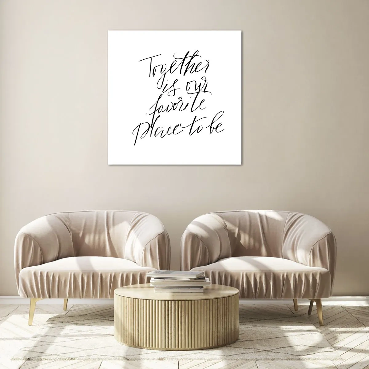 Glastavla - Bild på glas - Känner du också det? - 40x40 cm